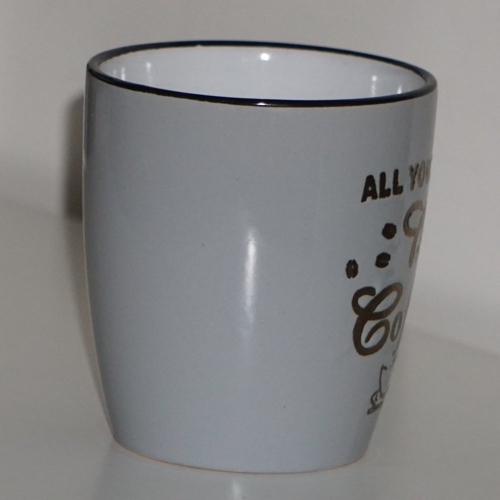 2 Mugs Coffee Red and Gray "ALL YOU NEED COFFE" - Picture 8 of 8